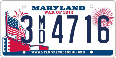 MD license plate 3MD4716