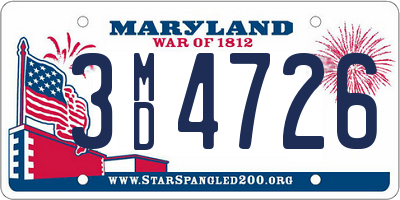 MD license plate 3MD4726