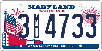 MD license plate 3MD4733