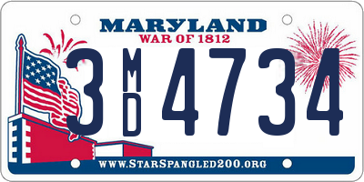 MD license plate 3MD4734