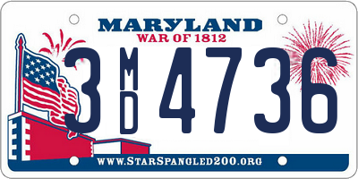 MD license plate 3MD4736