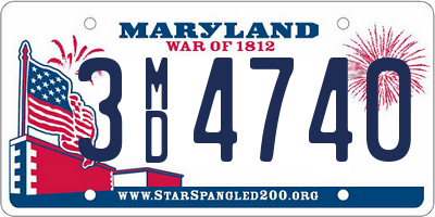 MD license plate 3MD4740