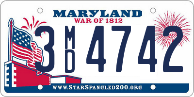 MD license plate 3MD4742