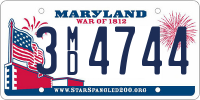 MD license plate 3MD4744