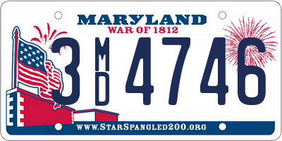 MD license plate 3MD4746