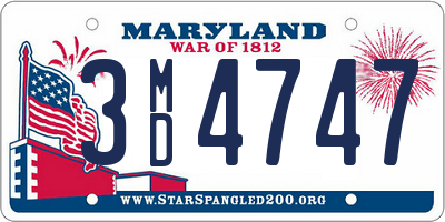 MD license plate 3MD4747