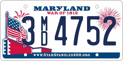 MD license plate 3MD4752