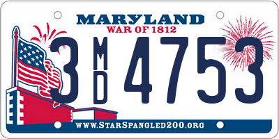 MD license plate 3MD4753