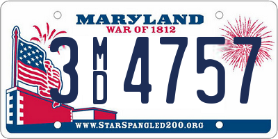 MD license plate 3MD4757