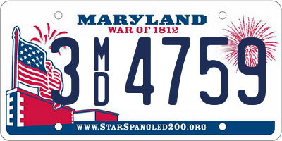 MD license plate 3MD4759