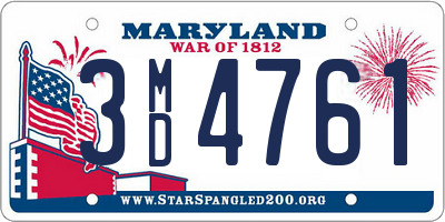 MD license plate 3MD4761