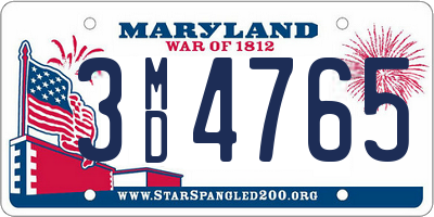 MD license plate 3MD4765