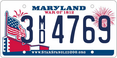 MD license plate 3MD4769