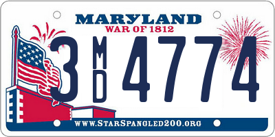 MD license plate 3MD4774