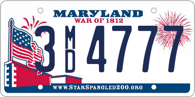 MD license plate 3MD4777