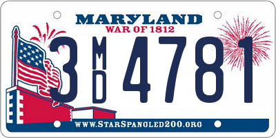 MD license plate 3MD4781