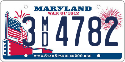 MD license plate 3MD4782