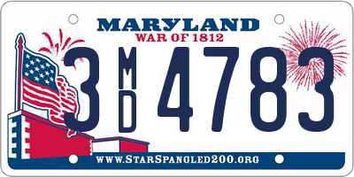 MD license plate 3MD4783