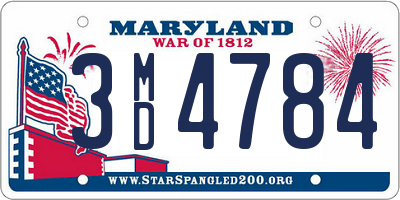 MD license plate 3MD4784