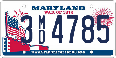 MD license plate 3MD4785