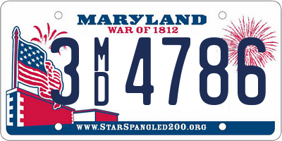 MD license plate 3MD4786