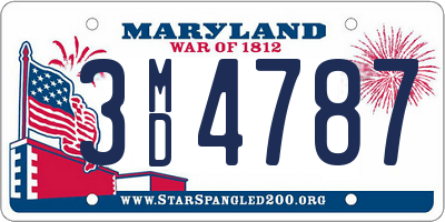 MD license plate 3MD4787