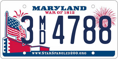 MD license plate 3MD4788