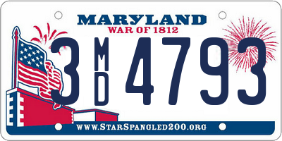 MD license plate 3MD4793