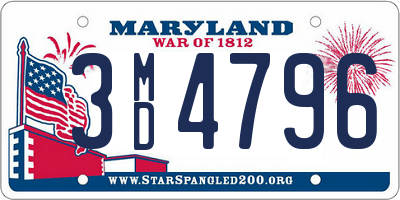 MD license plate 3MD4796