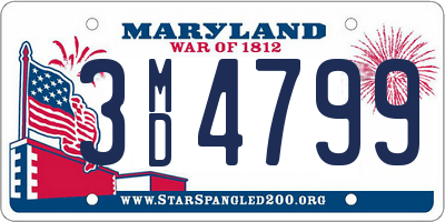 MD license plate 3MD4799