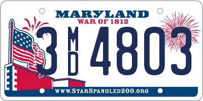 MD license plate 3MD4803