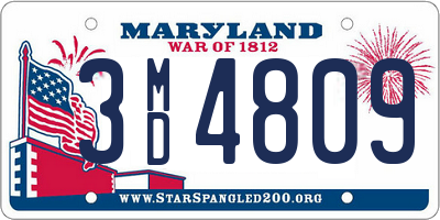 MD license plate 3MD4809