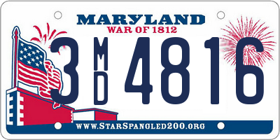 MD license plate 3MD4816