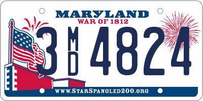 MD license plate 3MD4824