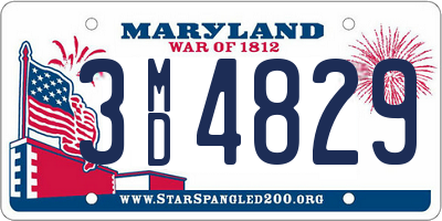 MD license plate 3MD4829