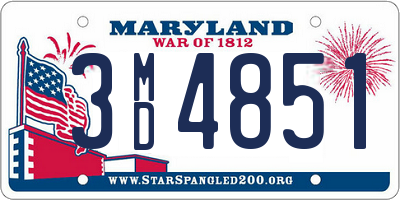 MD license plate 3MD4851