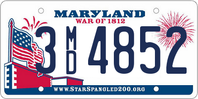 MD license plate 3MD4852