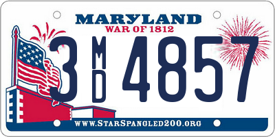 MD license plate 3MD4857