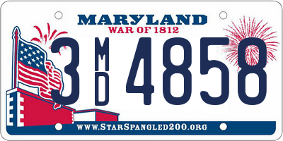 MD license plate 3MD4858