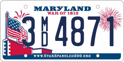 MD license plate 3MD4871