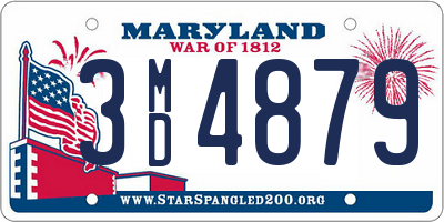 MD license plate 3MD4879