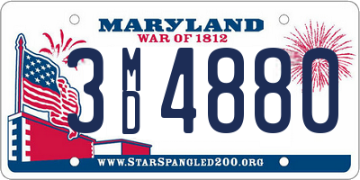 MD license plate 3MD4880