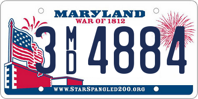 MD license plate 3MD4884