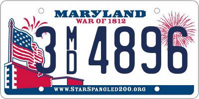 MD license plate 3MD4896