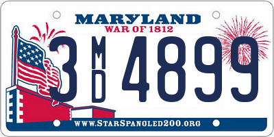 MD license plate 3MD4899