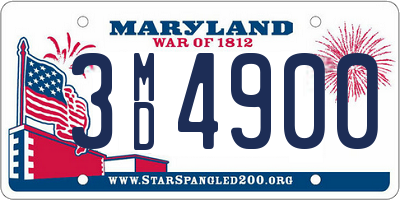 MD license plate 3MD4900