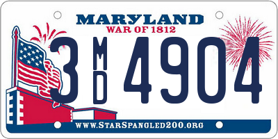 MD license plate 3MD4904