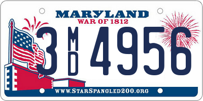 MD license plate 3MD4956