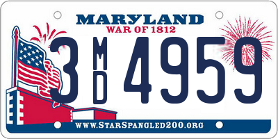 MD license plate 3MD4959