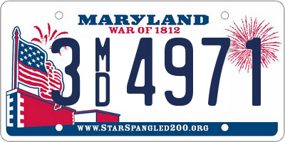 MD license plate 3MD4971